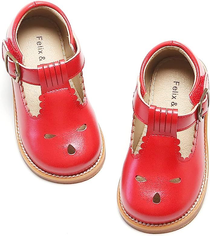 Felix & Flora Toddler Little Girl Mary Jane Dress Shoes - Ballet Flats for Easter Flower Girl Par... | Amazon (US)