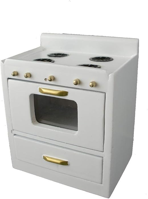 Melody Jane Dolls Houses Dollhouse Miniature 1:12 Scale White Kitchen Stove T5263 | Amazon (US)