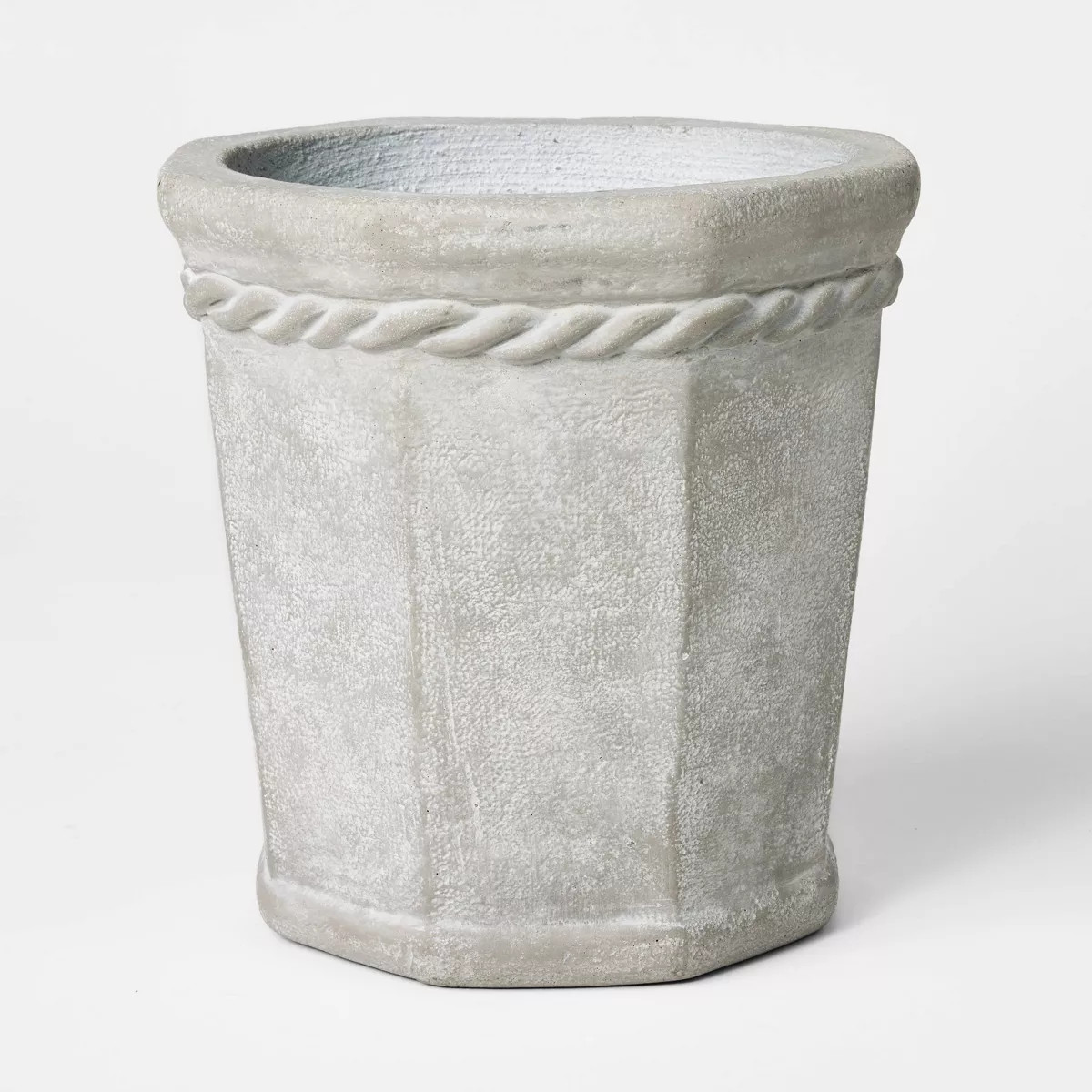 Octagon Concrete Planter Small Gray - Threshold™ designed with Studio McGee | Target