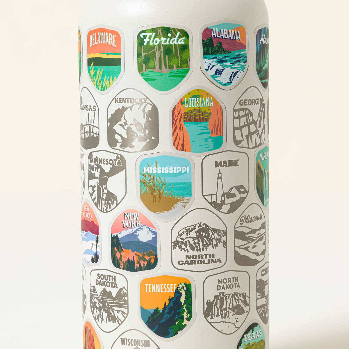 50 States Bucket List Water Bottle | UncommonGoods