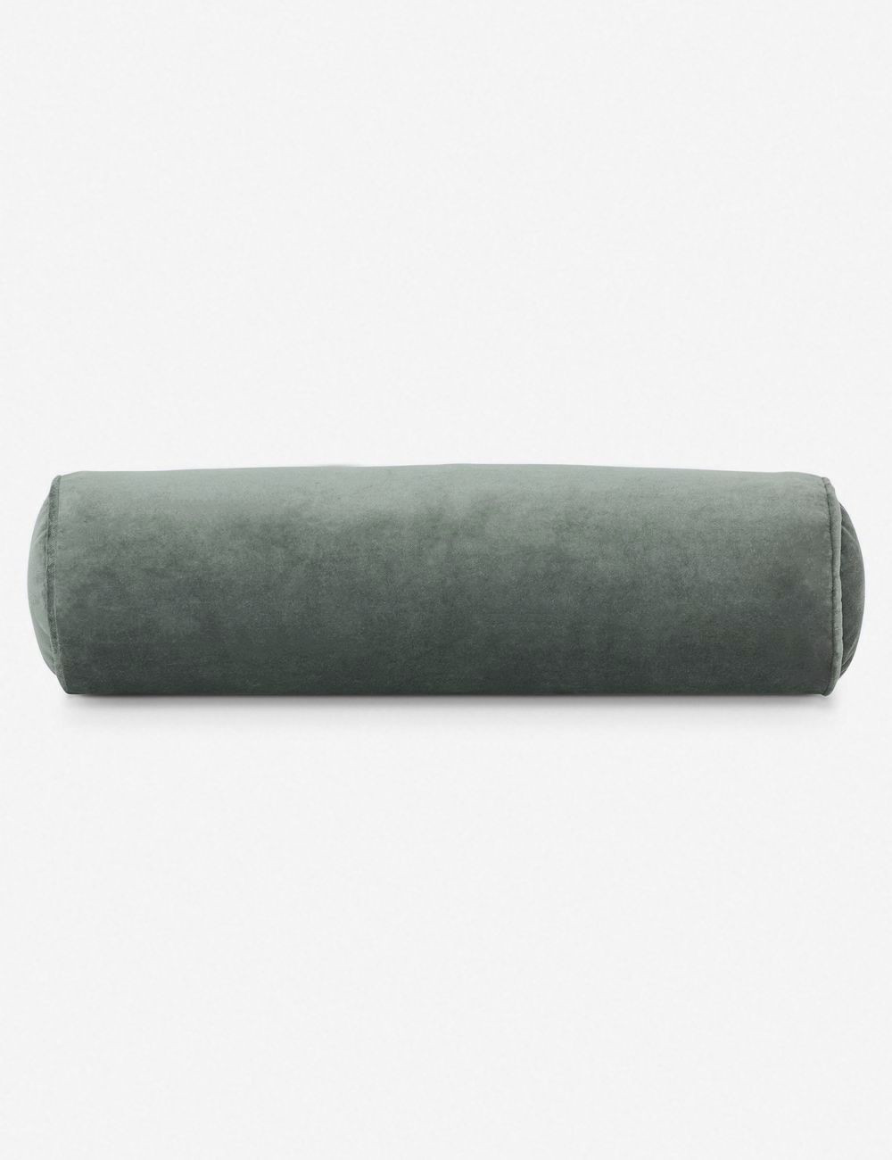 Sabine Velvet Bolster Pillow, Shale Blue | Lulu and Georgia 