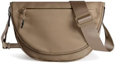 Crescent Bag for Women and Men, Fashion Medium Nylon Folding Crescent Moon Bag Single Shoulder Ba... | Amazon (US)