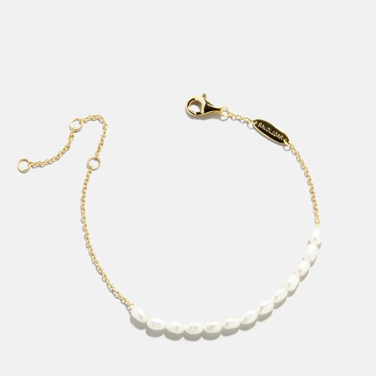 Barbra 18K Gold Pearl Bracelet - Gold/Pearl | BaubleBar