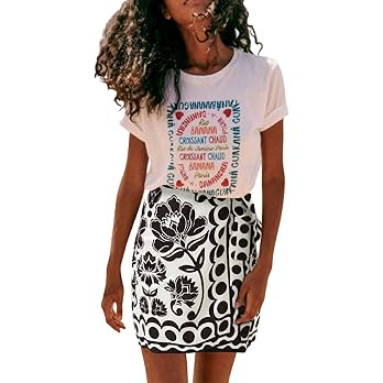 Womens Summer Floral Wrap Short Skirt Tie Side High Waist A Line Beach Vacation Boho Mini Skirt | Amazon (US)