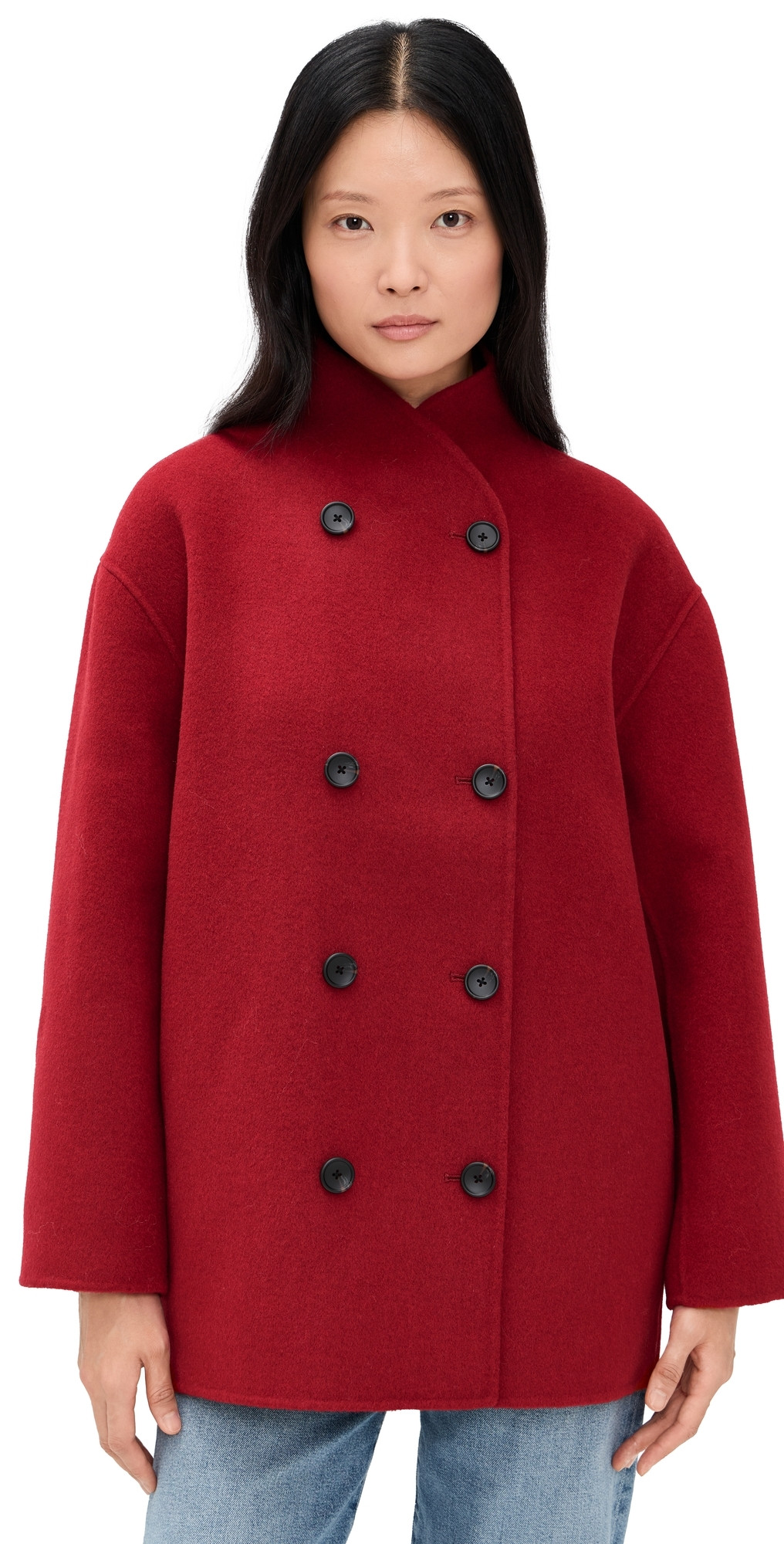 Alex Mill Sophia Coat In Wool Red XS | Shopbop