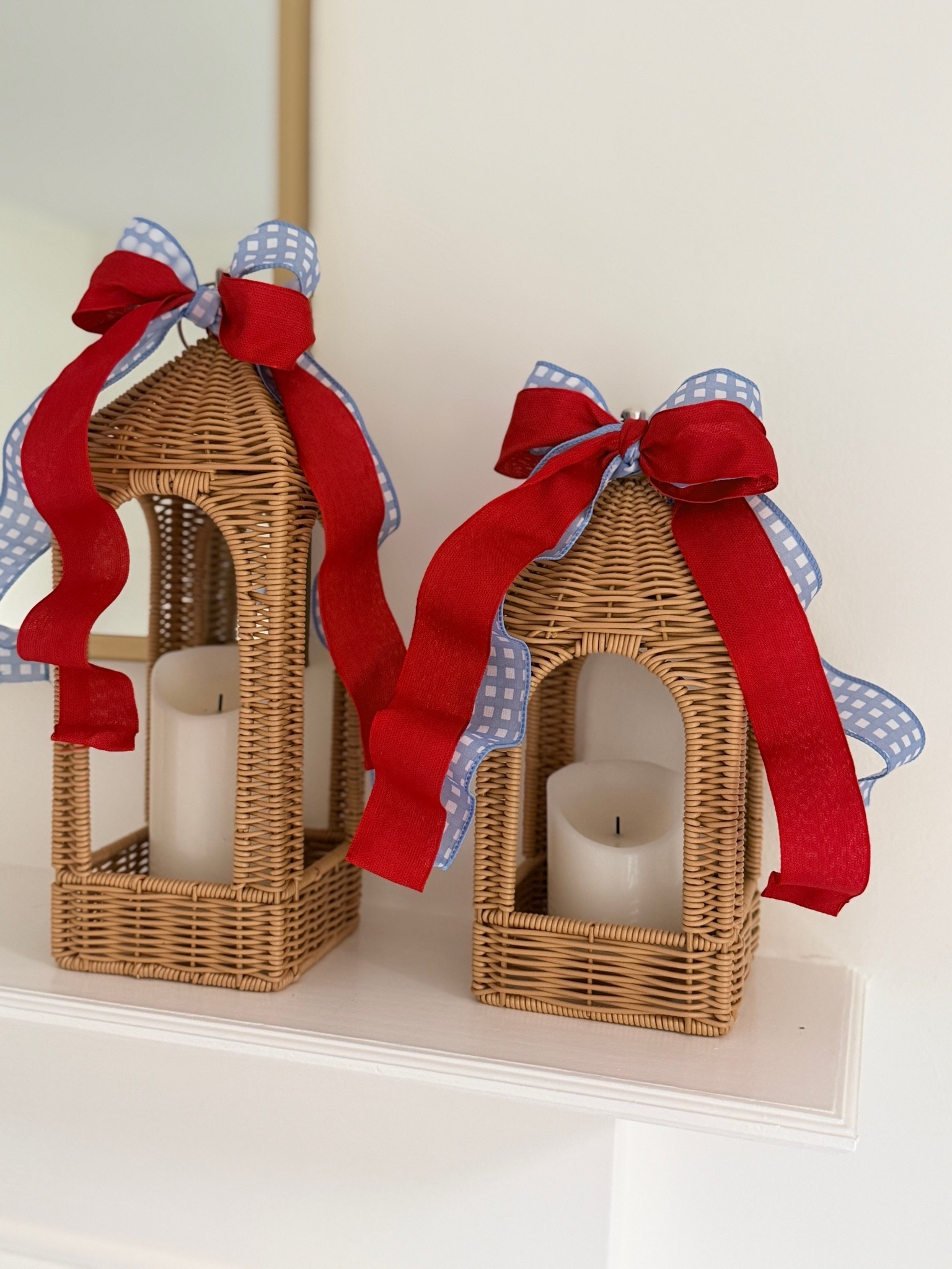 A designer look for less that actually looks expensive. 

These lanterns are beautiful on their own, but we couldn’t resist adding a little Americana charm with ribbon for summer.

Simple updates are always our favorite.

#designerlookforless #summerdecor #homedecor #americanadecor #outdoorliving

#LTKBeauty