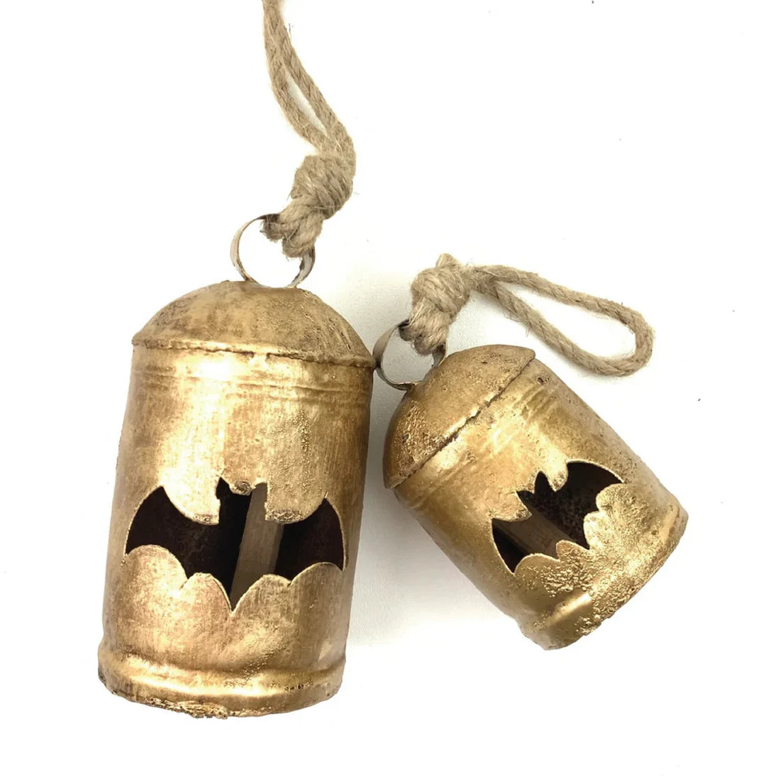 Gold Metal Bat Halloween Bells - Etsy | Etsy (US)