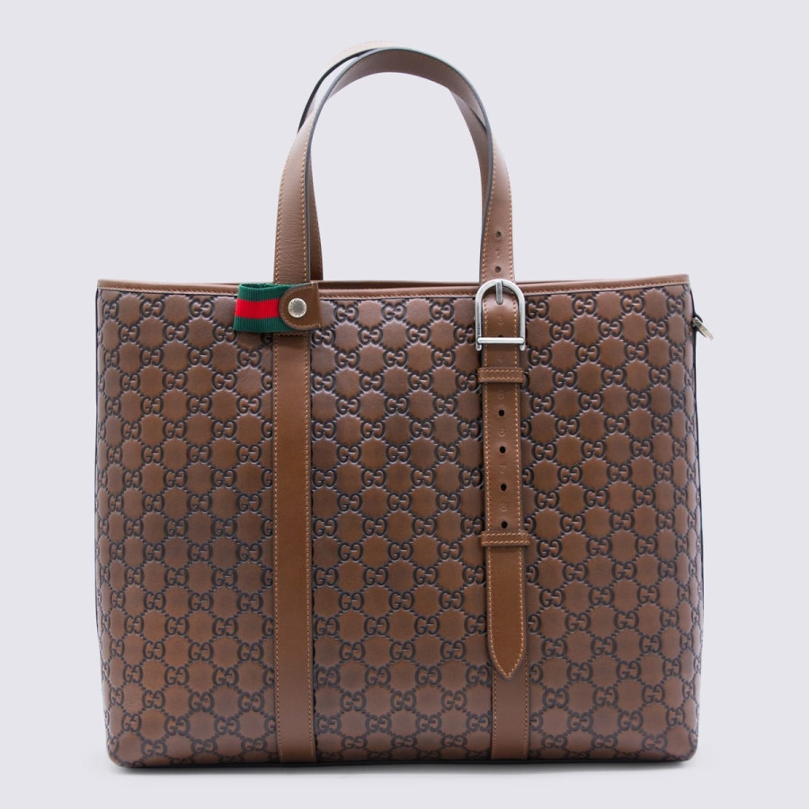 Gucci Brown Shopping Gg Emblem Big Tote | Jomashop.com & JomaDeals.com