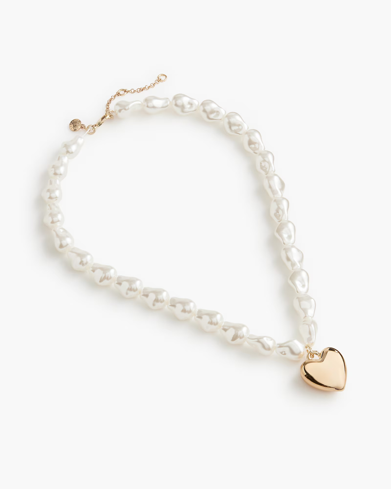 Pearl heart pendant necklace | J.Crew Factory