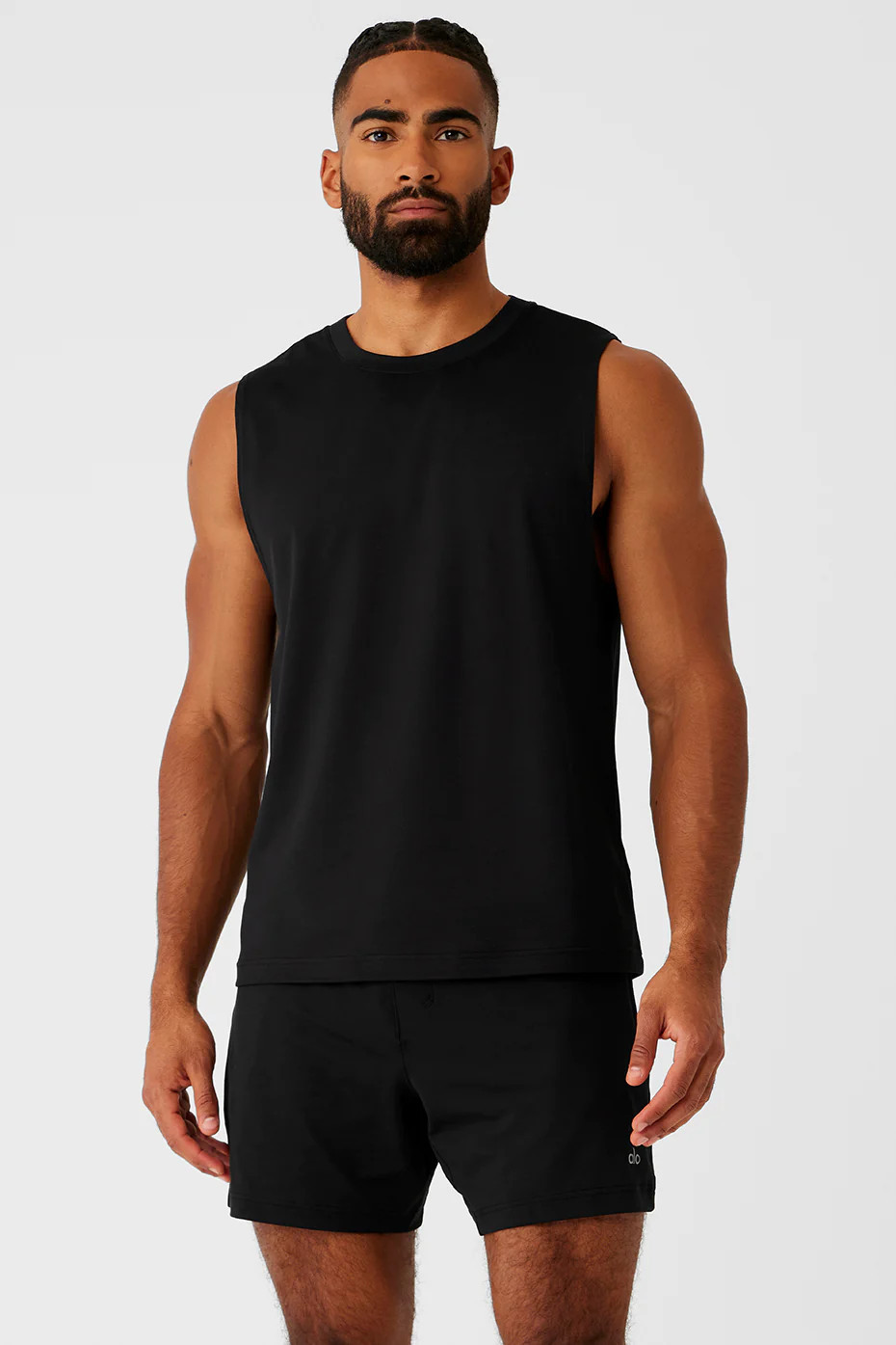 ALO | Conquer Muscle Tank Top in Black, Size: 2XL | Alo Yoga (US)