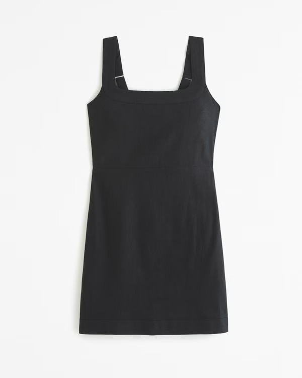 Linen-Blend Wide Strap Mini Dress | Abercrombie & Fitch (US)