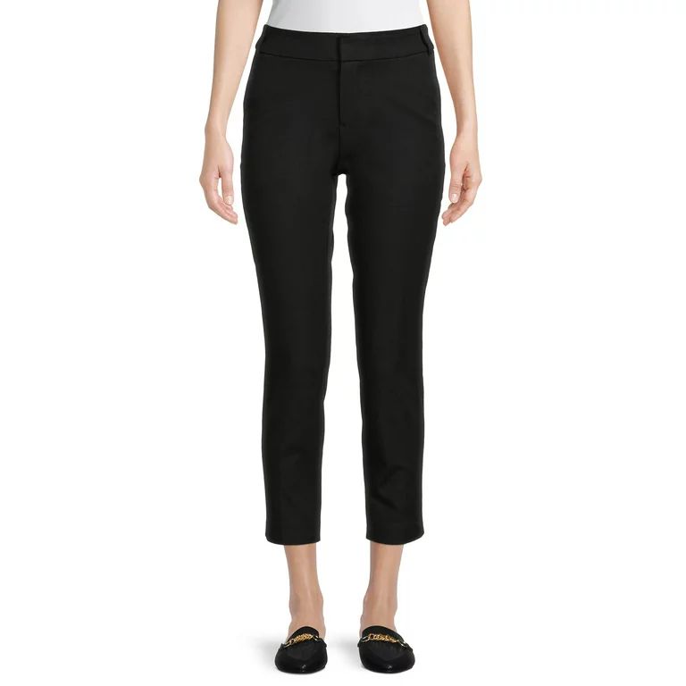 Time and Tru Women's Cropped Pull-On Pants | Walmart (US)