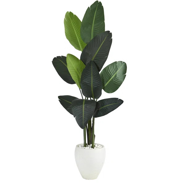 63'' Artificial Banana Leaf Tree in Planter | Wayfair North America