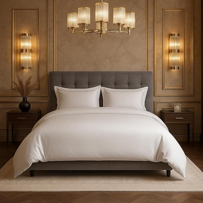 Charlotte 1-Piece Duvet Cover, 1000 Thread Count 100% Egyptian Cotton, Soft & Breathable with Zip... | Amazon (US)