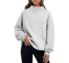 Trendy Queen Womens Oversized Sweatshirts Turtleneck Pullover Long Sleeve Hoodies Tops Fall Outfi... | Amazon (US)