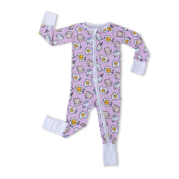 Pink Breakfast Buddies Bamboo Viscose Zippy | Little Sleepies