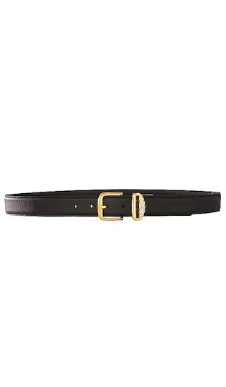 Black & Gold French Rope Belt in Black | Revolve Clothing (Global)