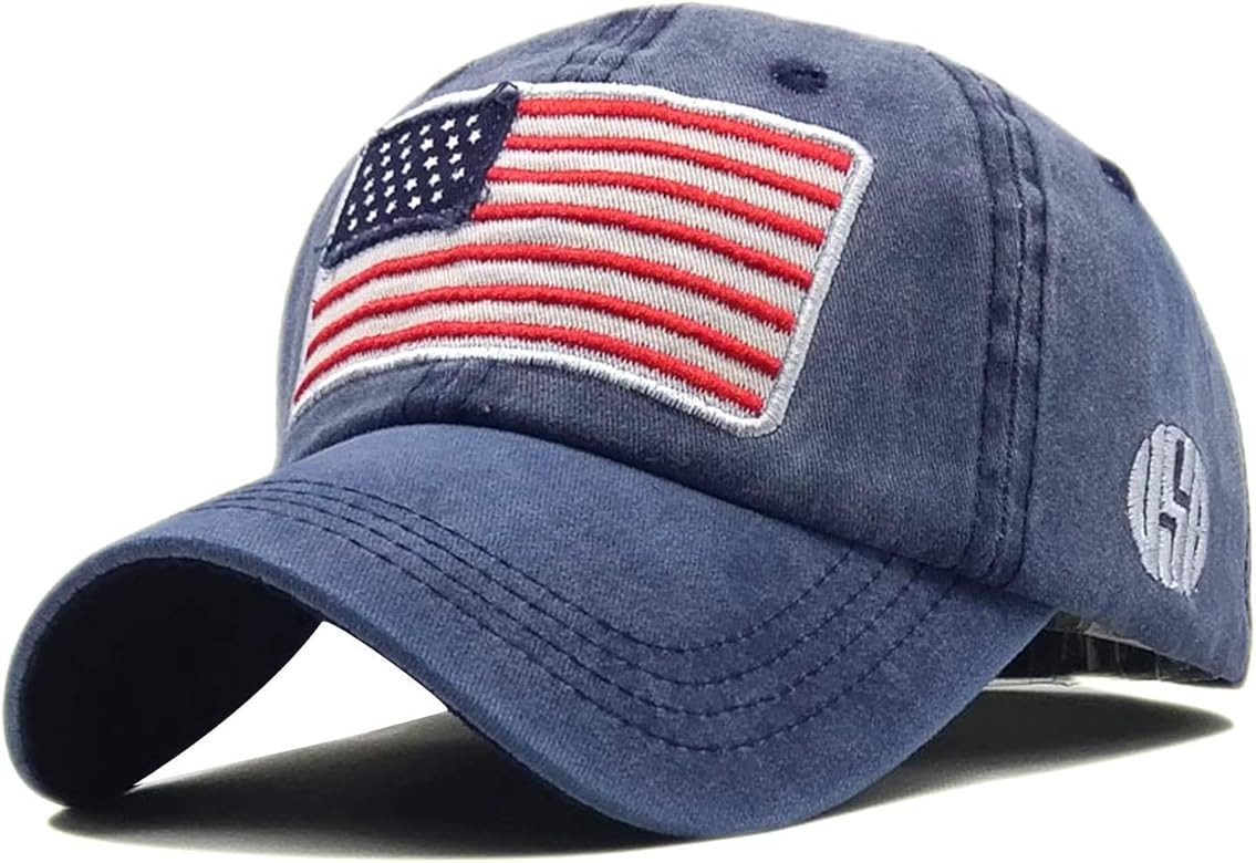 LOKIDVE Men's USA American Flag Baseball Cap Embroidered Polo Style Military Army Trucker Hat | Amazon (US)