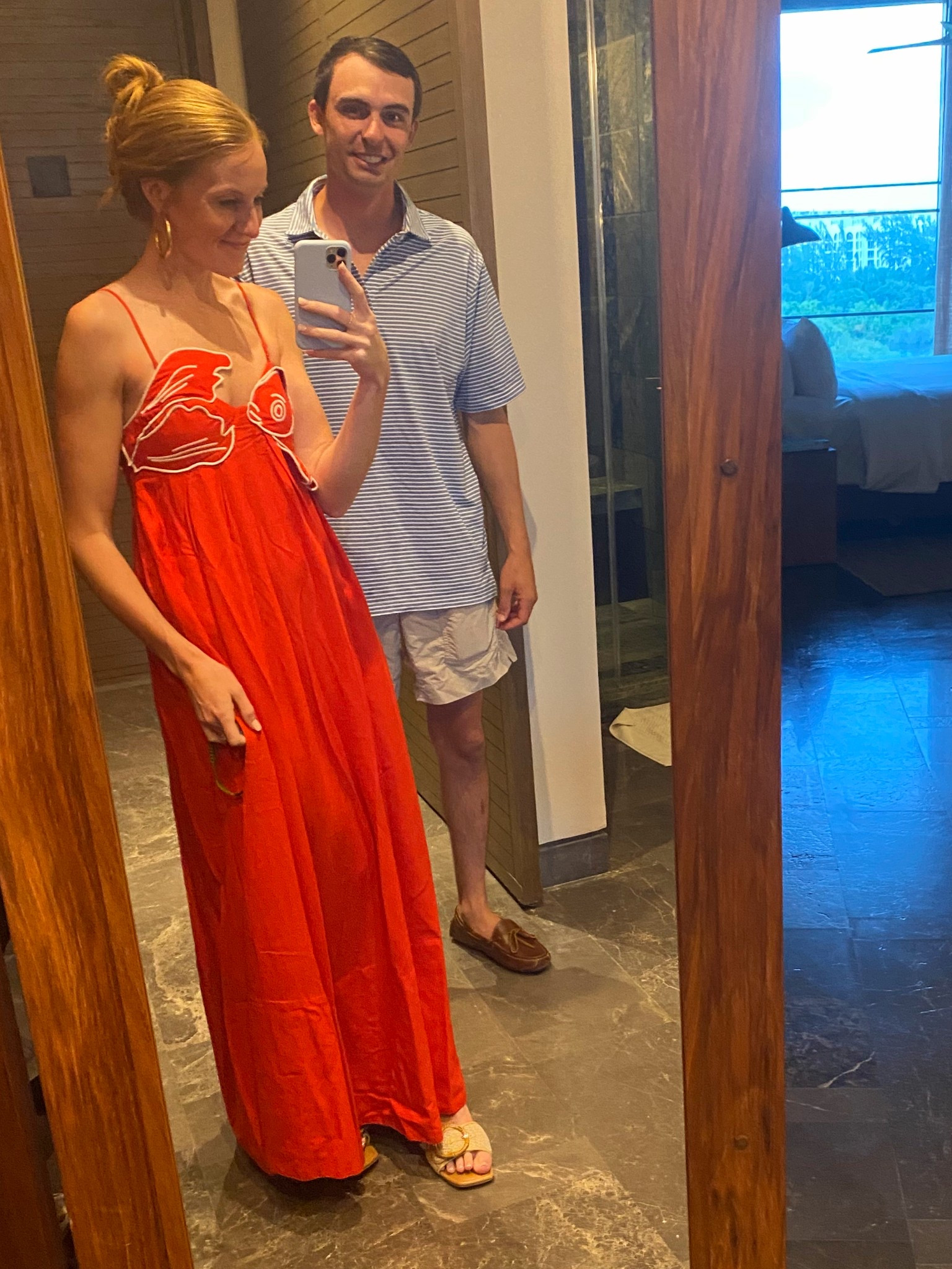 Throwing it back to a honeymoon selfie bc this dress is back in stock! Wearing a size XS

#LTKTravel #LTKSeasonal