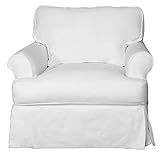 Sunset Trading Horizon Slipcovered Chair, White | Amazon (US)
