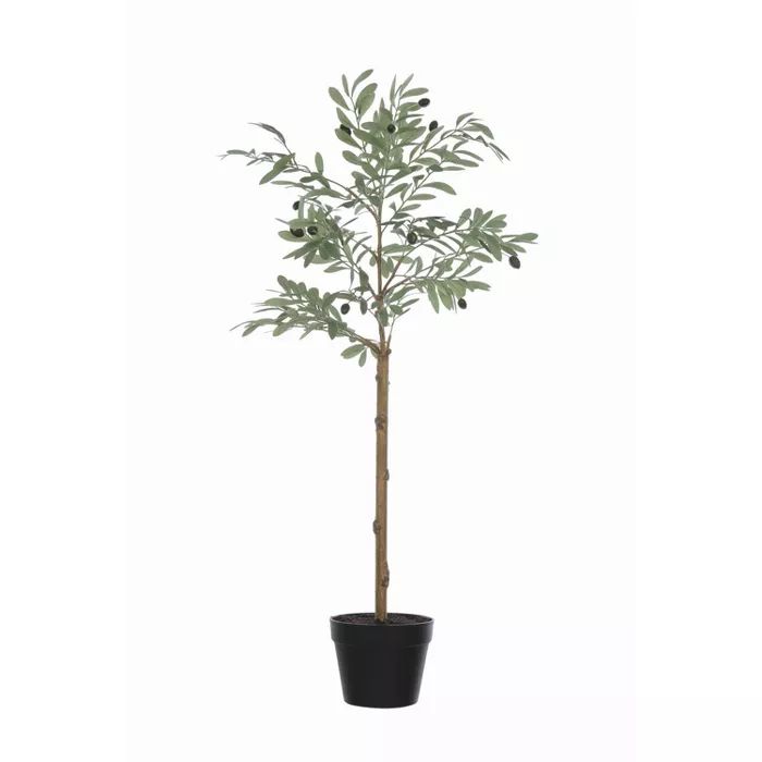 4&#39; Artificial Olive Faux Flower Tree in Pot - 3R Studios | Target