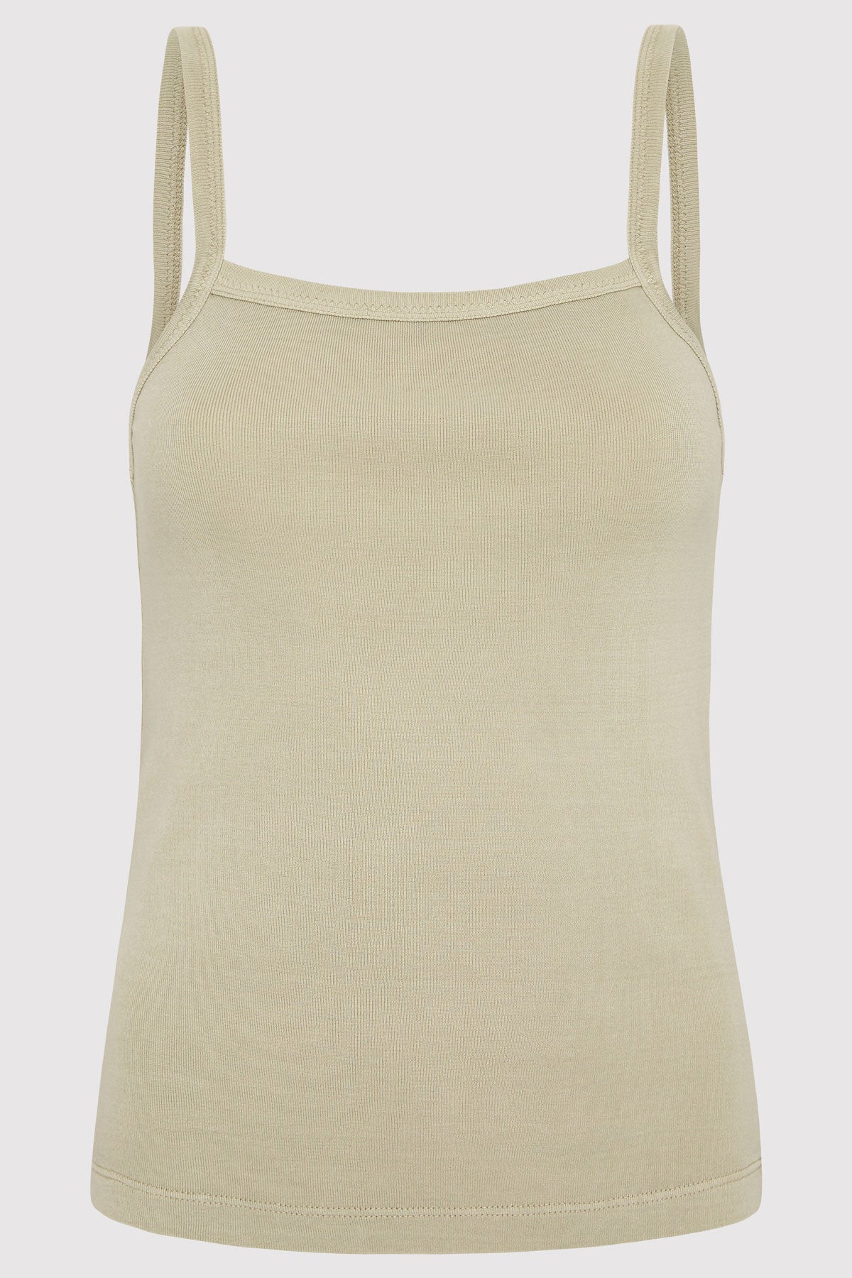 Organic Cotton Square Neck Tank - Moss Grey | St. Agni (US, UK, EU)