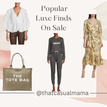 Popular Luxe finds on sale. Floral dresses, peplum top, Marc Jacob’s The Tote Bag, lounge set.

#LTKsalealert #LTKwedding #LTKGala