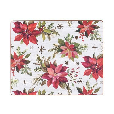 C&F Home Poinsettia Christmas Hardboard Pmat | Target