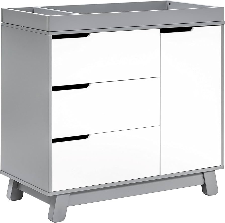 Babyletto Hudson 3-Drawer Changer Dresser with Removable Changing Tray in Grey and White, Greengu... | Amazon (US)