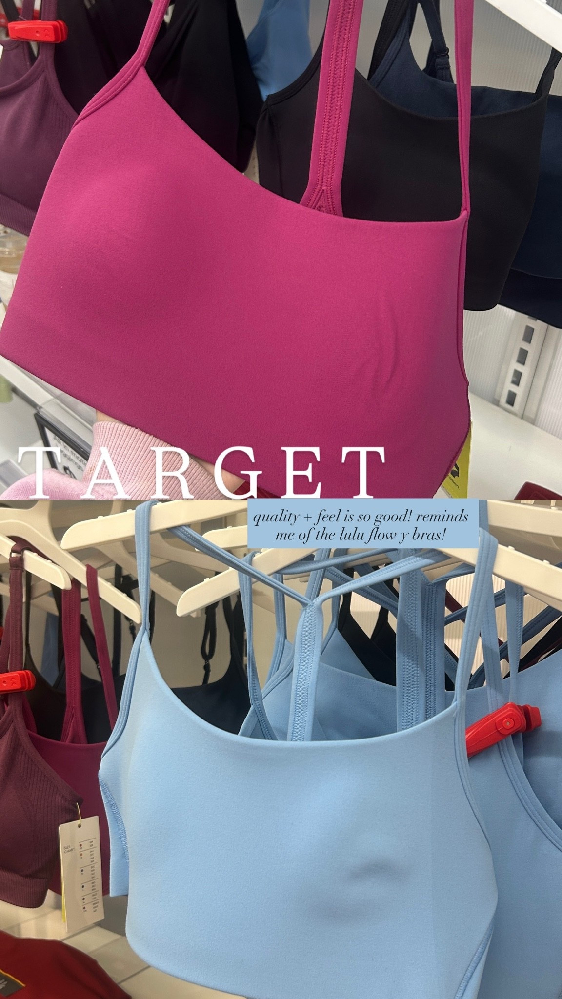 @Target athletic bras in the prettiest colors! Remind me of the popular flow y bras! 

Summer / Beasummer / color analysis