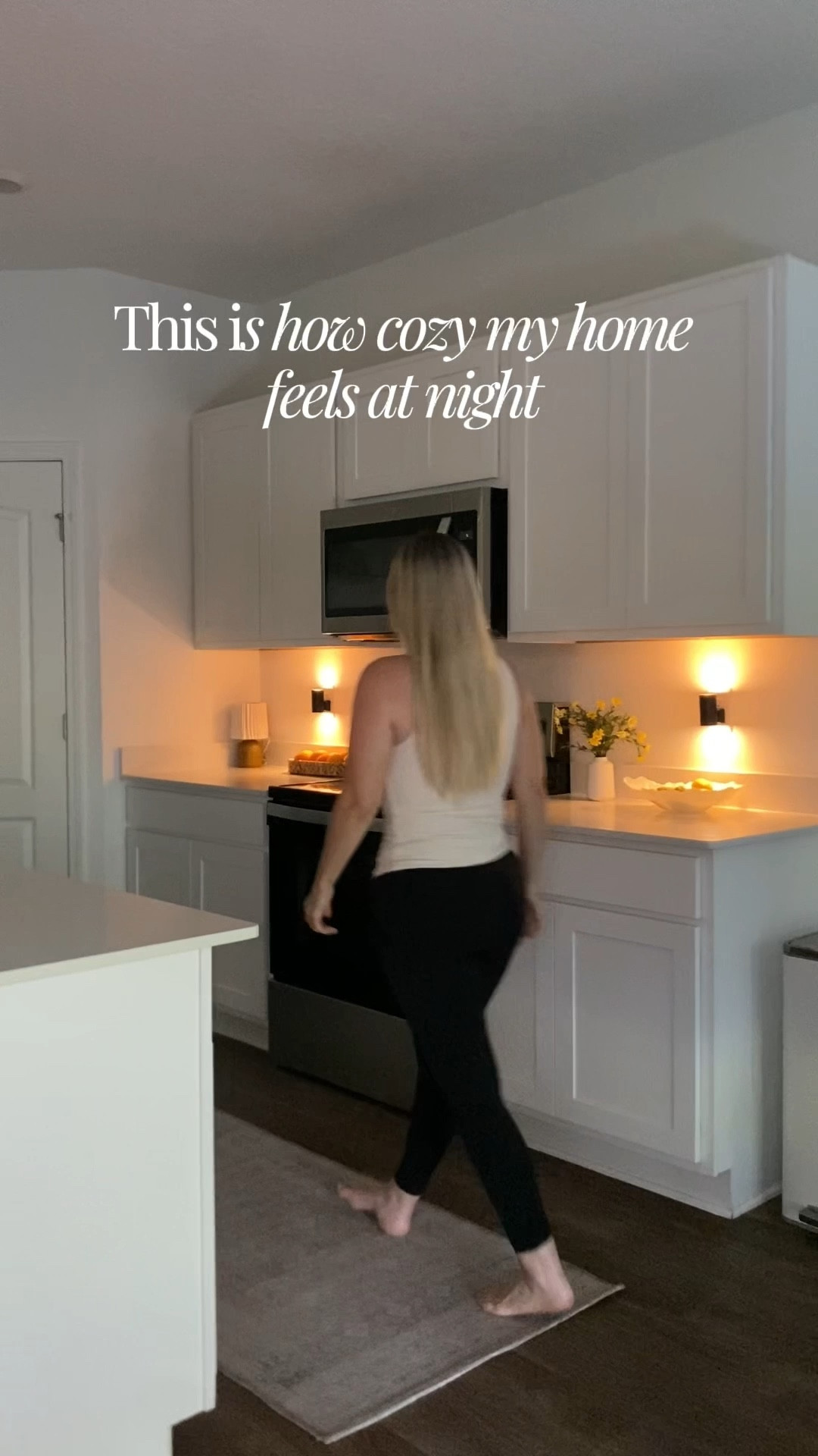 These warm lights really changed the whole feeling of my home 🫶🏻

#cozyathome #warmlights #homefinds #nightlights #kitchenlights 

#LTKHome #LTKdayinmylife