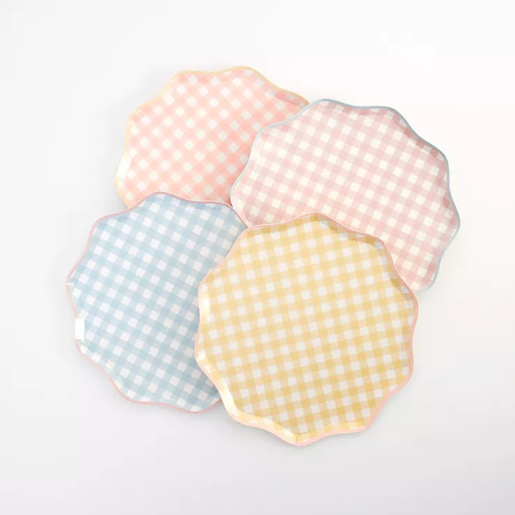 Meri Meri Gingham Side Plates (Pack of 12) | Target