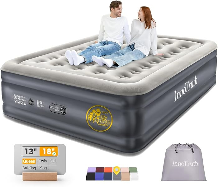 InnoTruth Air Mattress Queen with Built in Pump, Inflatable Mattress Blow up Mattress, Family Cho... | Amazon (US)