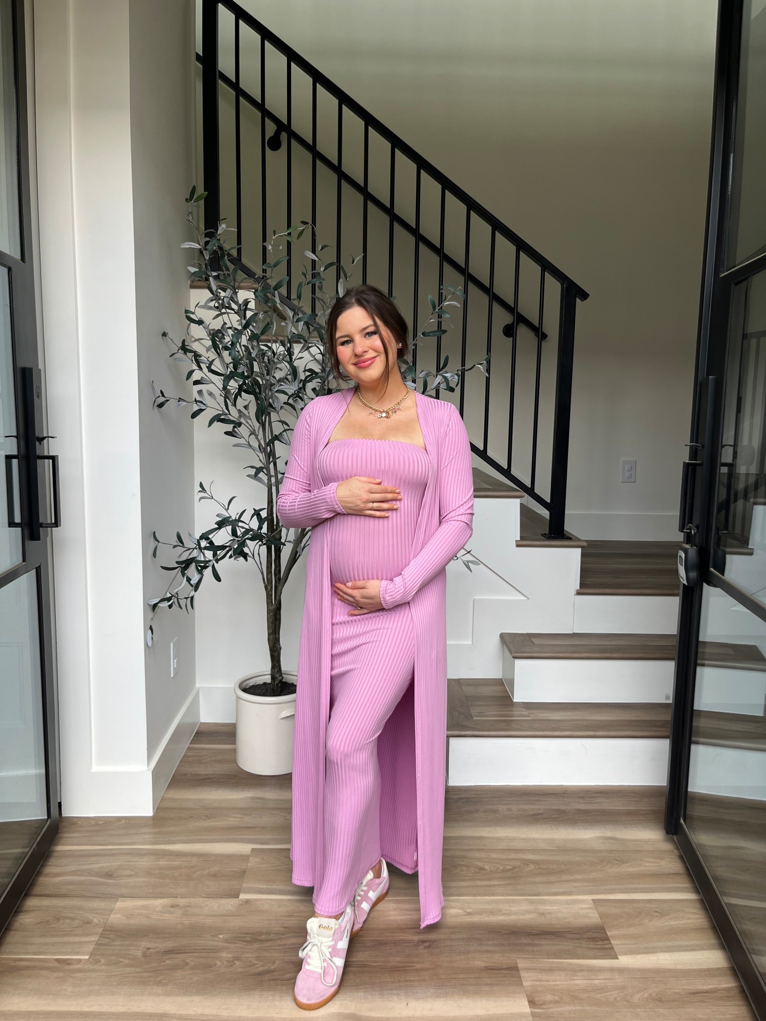 Pretty in pink blush maternity! Loving this pink set! 

Maternity clothes, pregnancy outfit, pink set, ribbed pink set, gola sneakers, bump friendly 

#LTKStyleTip #LTKFindsUnder100 #LTKBump