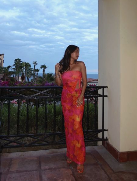 sunset theme outfit 🩷🧡 | matching pink set | hot pink set | Cabo outfit | vacation outfit | tropical outfit | Mexico outfit inspo | peppermayo | vacation outfits inspo 

#LTKtravel #LTKstyletip #LTKfindsunder100