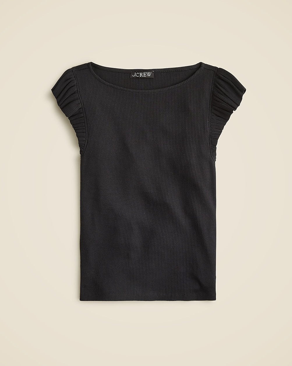 Vintage rib ruffle boatneck tank top | J. Crew US