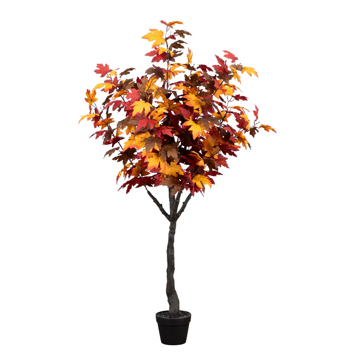 Nearly Natural 5-ft Autumn Smoky Maple Artificial Fall Tree | Target