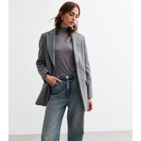 Women's Grey Textured Single Breasted Oversized Blazer New Look | New Look (UK)