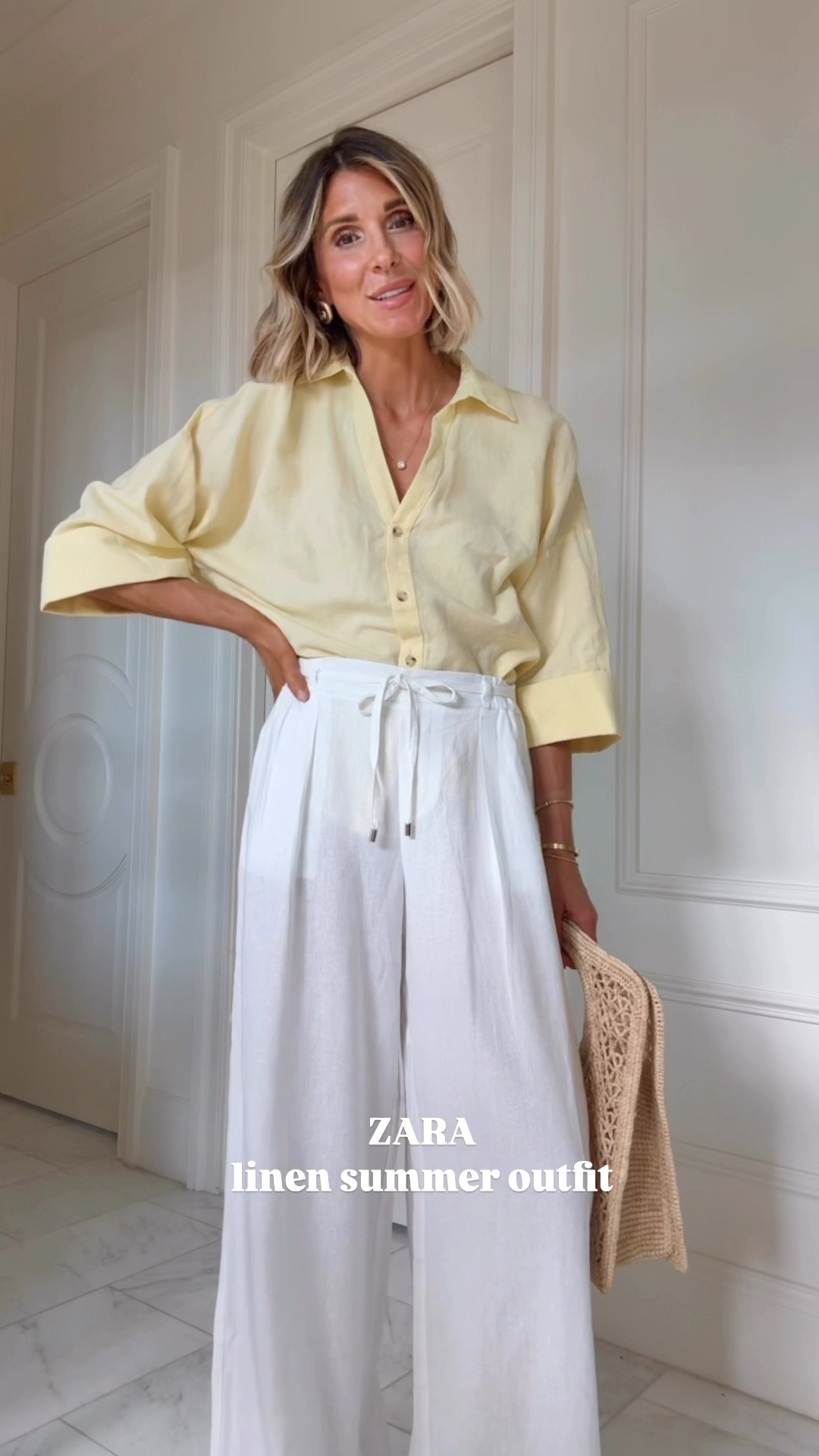 The perfect summer outfit from Zara. Love the lien for summer. I'm wearing size xs in all styles and I'm 5'7 for reference 