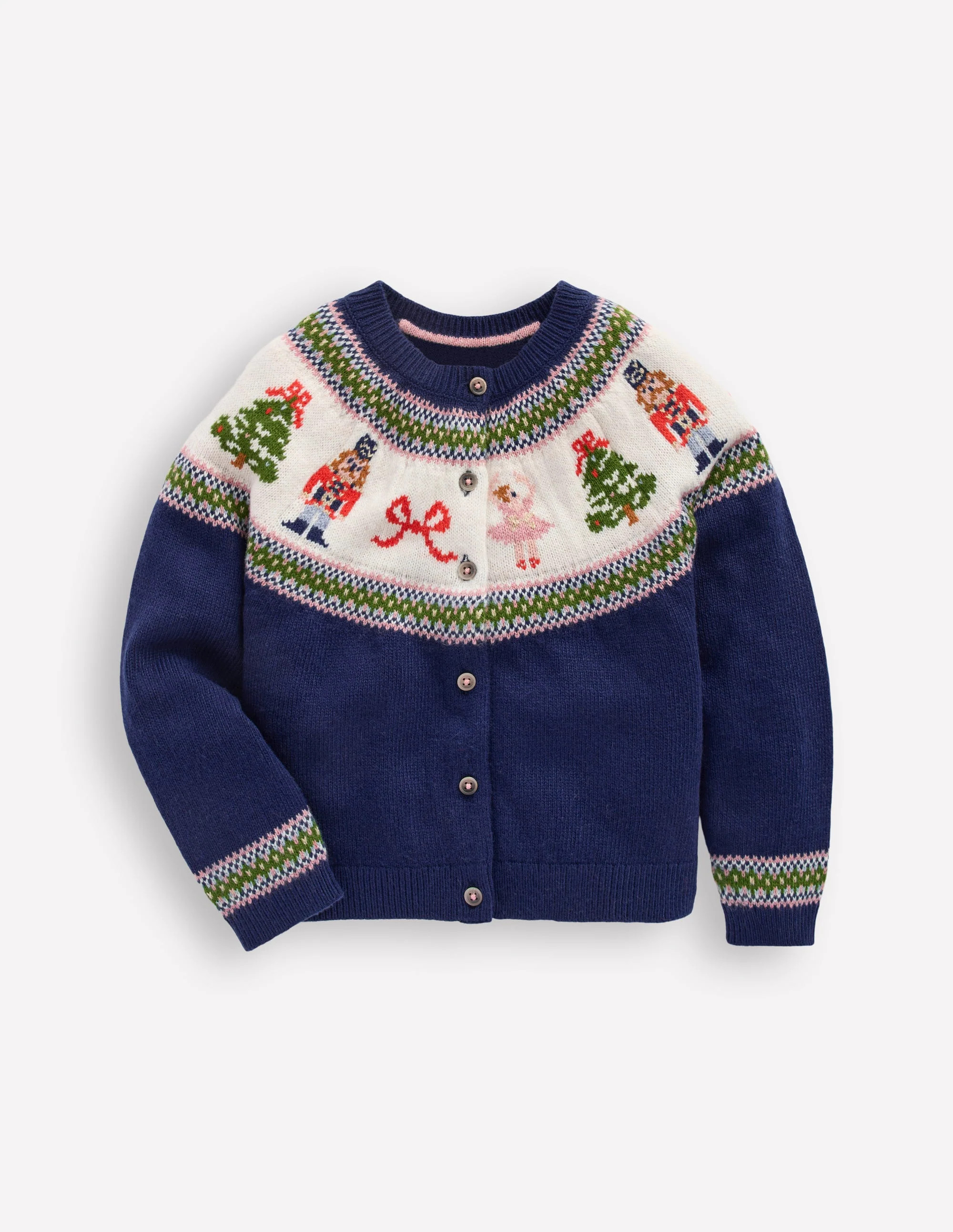 Edie Fair Isle Cardigan-Blue Nutcracker | Boden (US)