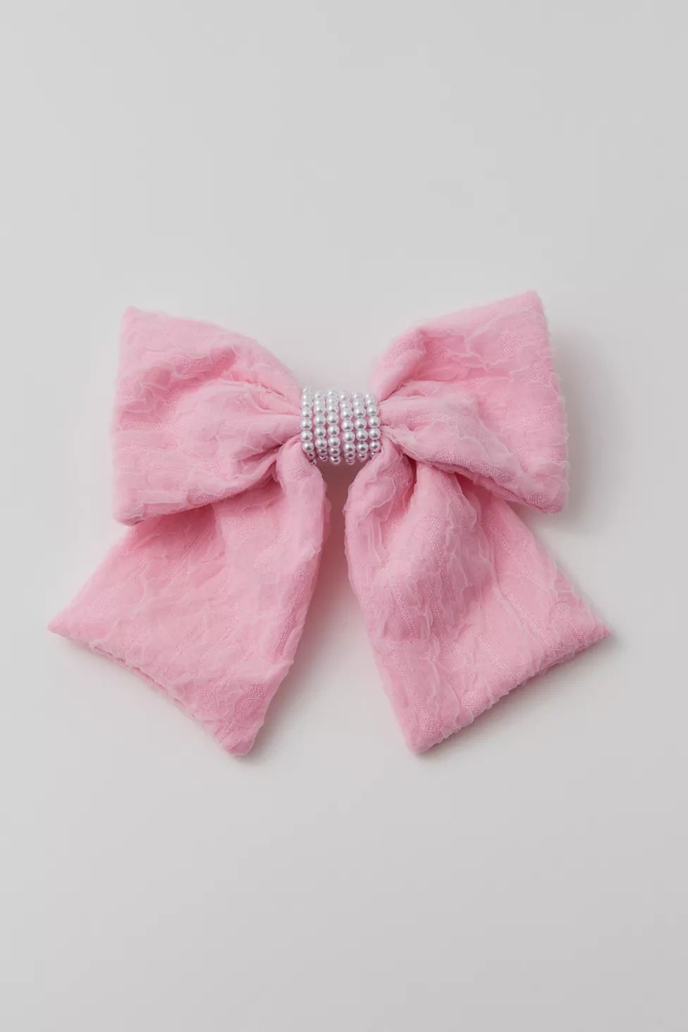 Pearls & Lace Hair Bow Barrette | Urban Outfitters (US and RoW)