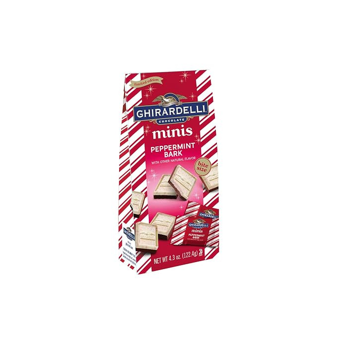 Ghirardelli Chocolate Company Peppermint Bark minis Pouch 4.3oz | Amazon (US)