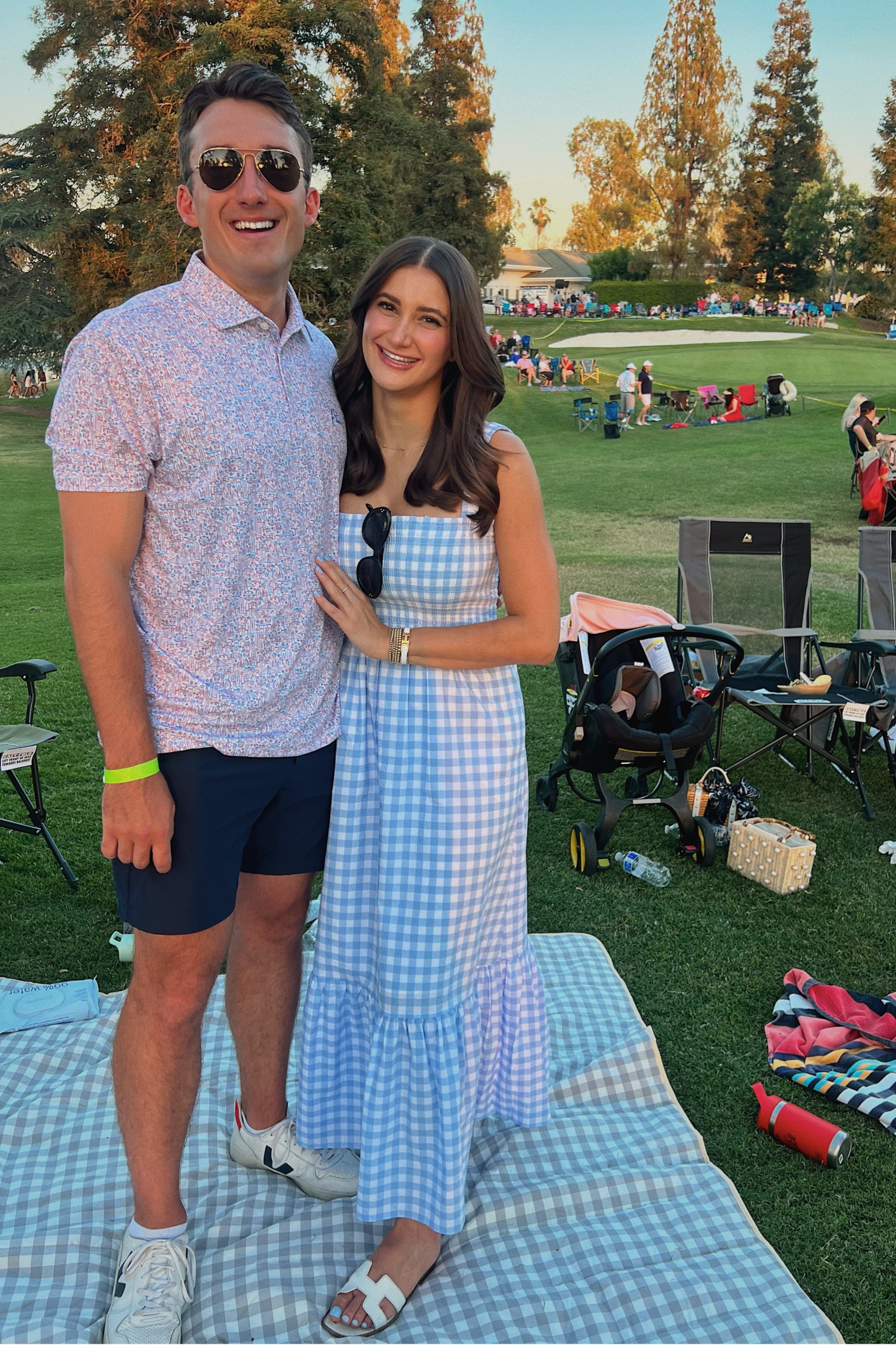 Happy Fourth of July!🩵🍉🥰 This Hill House Home dress was perfect for the Holiday! The dress runs big, so I would suggest sizing down. 

#LTKFind #LTKstyletip #LTKSeasonal