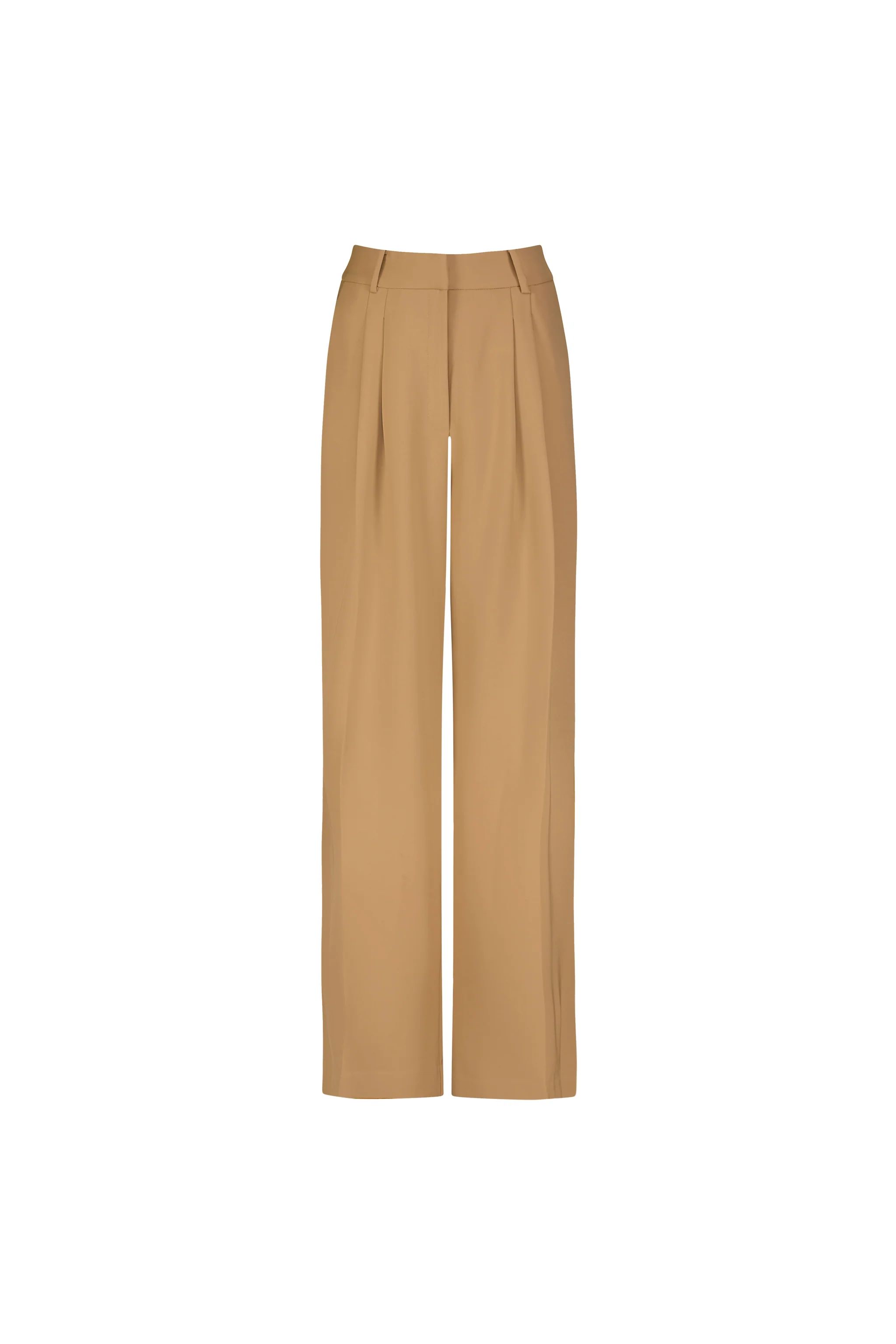 Camel Twill Wide Leg Trouser Pant | MAYSON the label