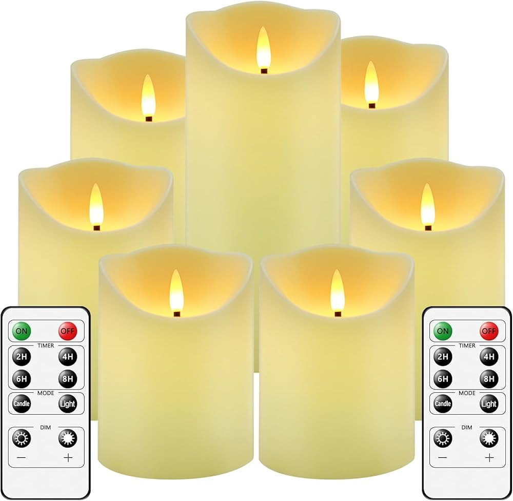 Nimiko LED Flameless Candles with Remote,1 AA Battery Operated Flickering Flameless Candles, LED ... | Amazon (US)