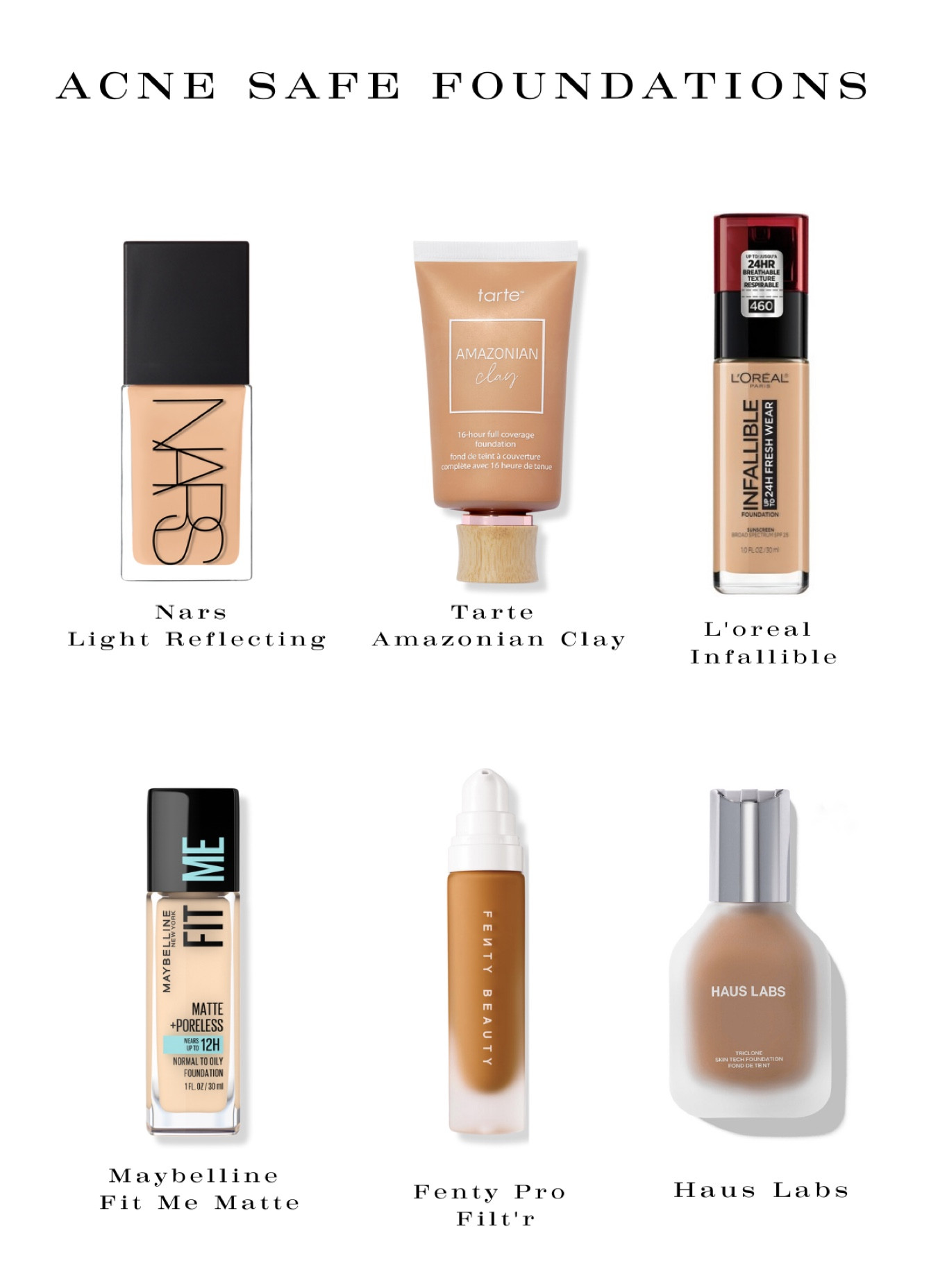 Acne Safe Foundations! 
This is just a few acne friendly and non clogging foundations 🫶

#LTKfindsunder50 #LTKbeauty #LTKitbag