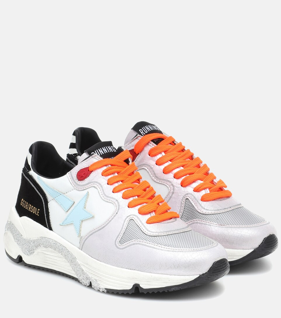 Running Sole leather and mesh sneakers | Mytheresa (US/CA)