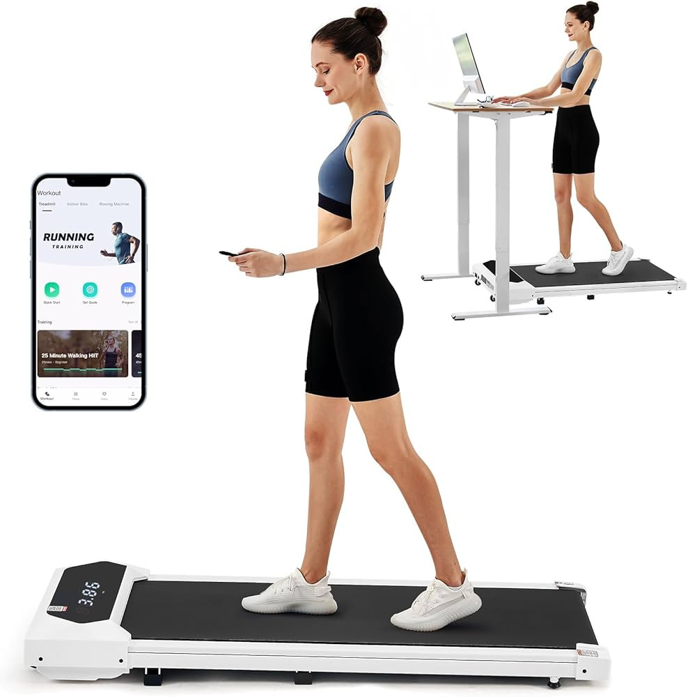 Walking Pad Treadmill Under Desk, Portable Walking Treadmill with 220lb Weight Capacity, 2.25HP U... | Amazon (US)