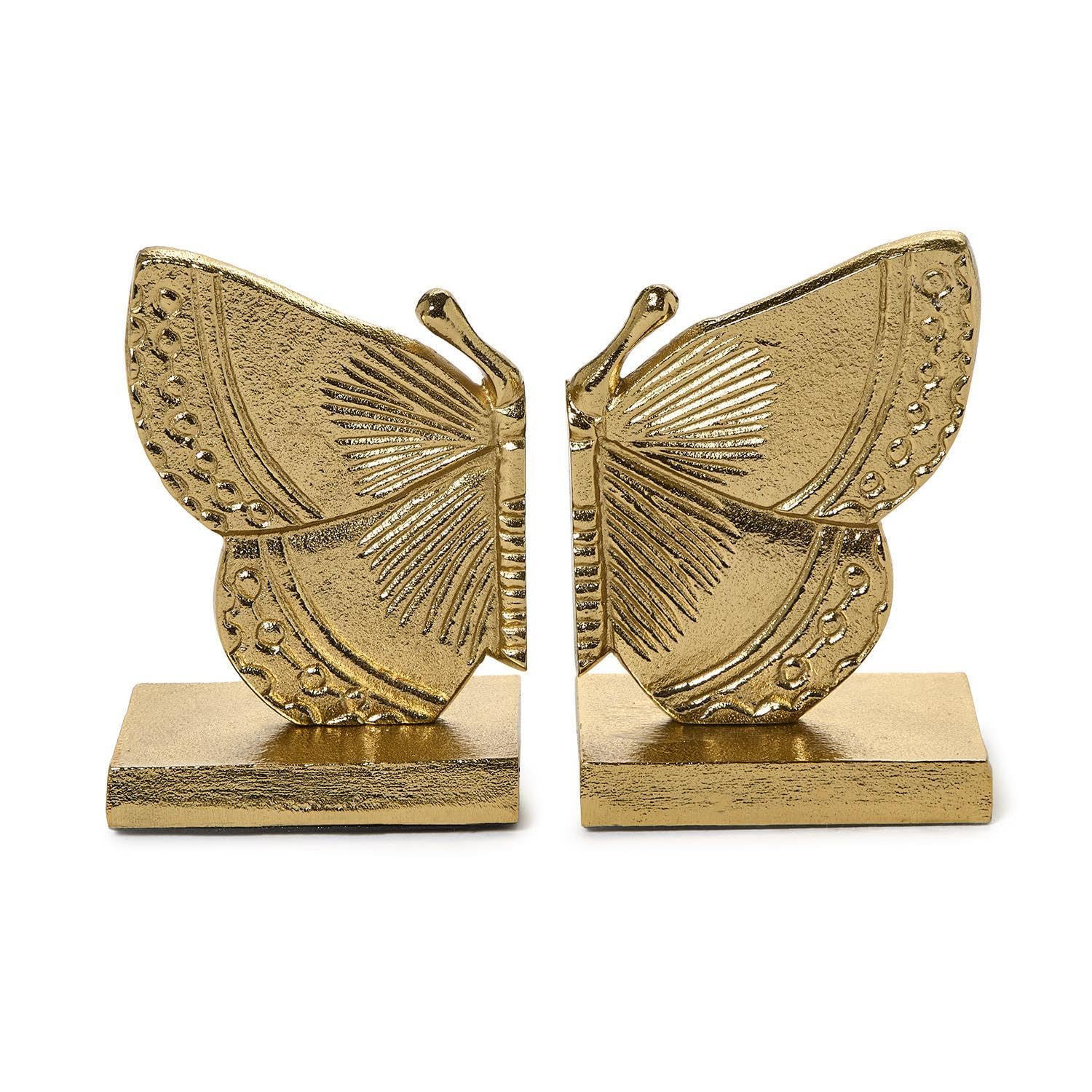 Two's Company Fluttering Golden Butterfly Bookends, 8.5-Inch, Aluminum | Amazon (US)