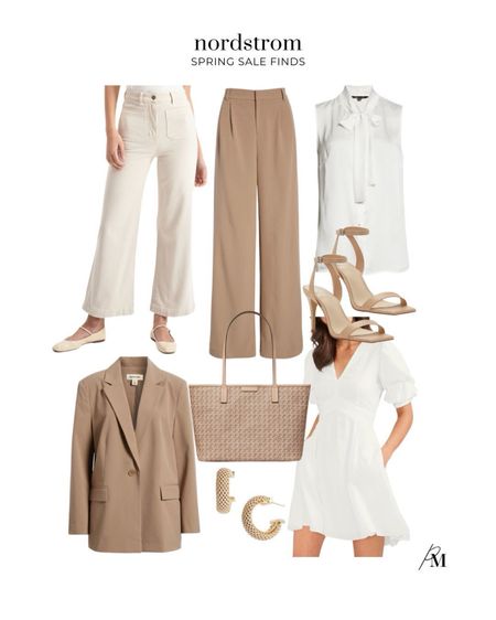 Nordstrom spring sale finds. I love these wide leg pants, oversized blazer, and nude heels for spring workwear. 

#LTKSeasonal #LTKworkwear #LTKstyletip